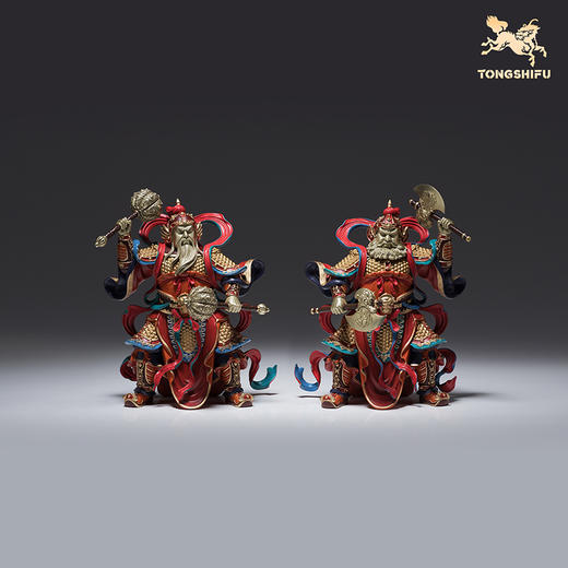 铜师傅 见微系列《门庭永固》客厅门神铜摆件 家居装饰工艺品 商品图4