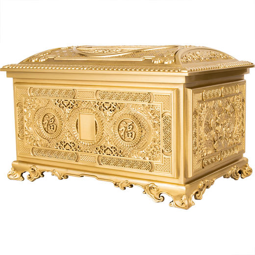 铜制骨灰盒德款·福泽后代款红花梨木男女寿盒 商品图2