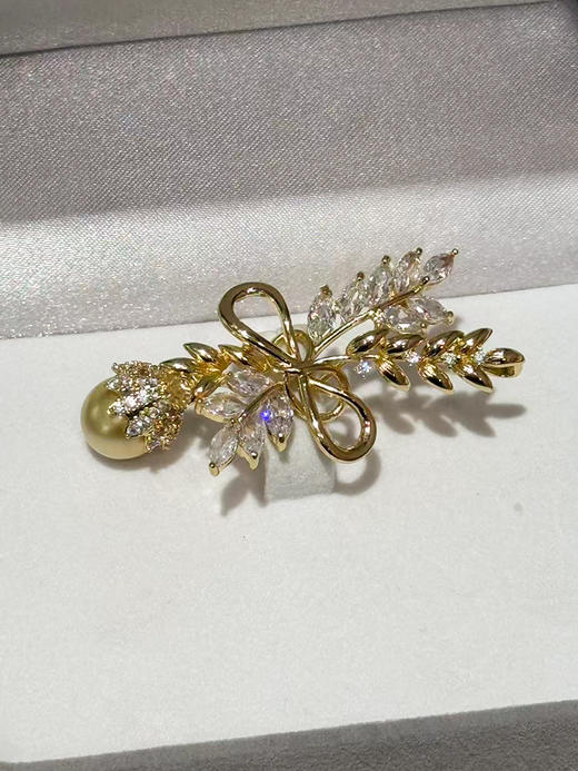 【挚友限定】悦甄  南洋金珠胸针 商品图2