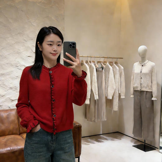 S·Y·C【法式香奢】山羊绒保暖开衫外套女R240272 商品图1