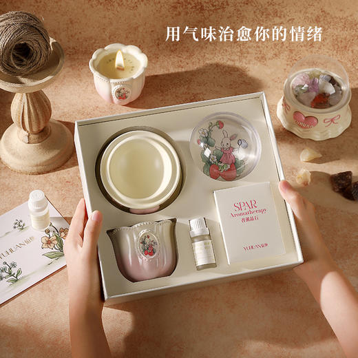 情人节心礼【精灵花园系列  尽显浪漫】扩香石香薰礼盒 卧室奢级感香薰蜡烛 情人节生日礼物 送女生晶石香氛摆件 商品图3