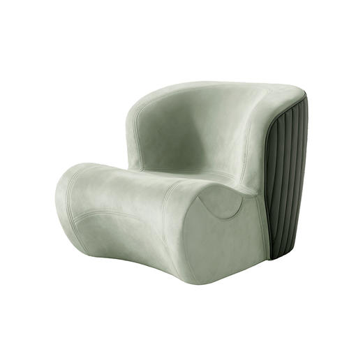 乐班护腰单人沙发客厅卧室沙发轻奢沙发单手可伶久坐不累绿色 商品图0