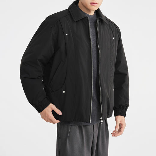 墨麦客男装结构分割棉衣男2025冬季新款时尚翻领男士棉服87737 商品图2