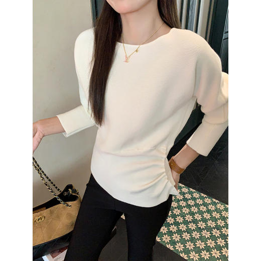 <曾小咸推荐>2.7现货秒杀 ！微信超特价！2色韩系收腰长袖针织衫 日常129.99 立减50 秒杀79.99！！ 商品图4