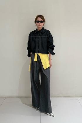 LNNNS 经典百搭宽松阔腿牛仔裤 22248