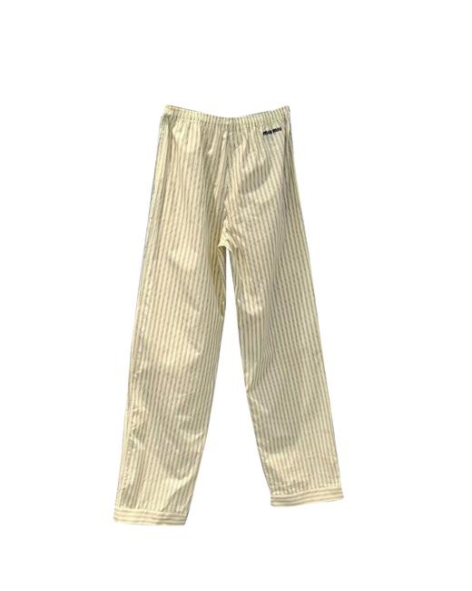 女款刺绣松紧腰条纹长裤zh017 商品图1