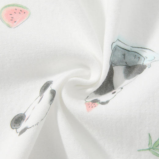 怡比快乐熊猫家居长袖开襟套装HY25AUN090白黑色调（90#-130#） 商品图10