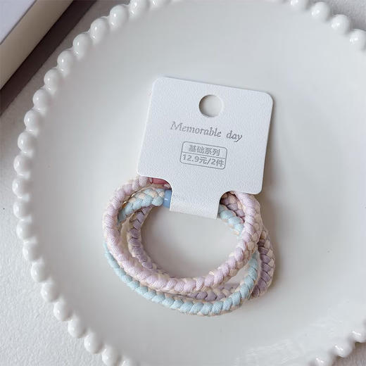 12.9元/2件基础4根双色粗股皮筋-纪念日百货门店同款169256781 商品图3