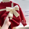 【GZ】无忧购【鸿运当“红”】儿童新年毛衣女童洋气小香风大蝴蝶结礼物针织衫外套PDD7038（截单后3-5天发货） 商品缩略图3