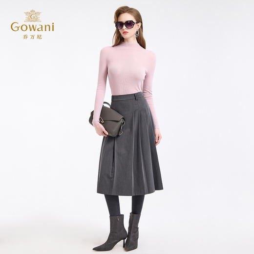 【三色可选】【100%绵羊毛】乔万尼新品云柔亲肤半高领长袖羊毛衫打底衫ED4M805 商品图8