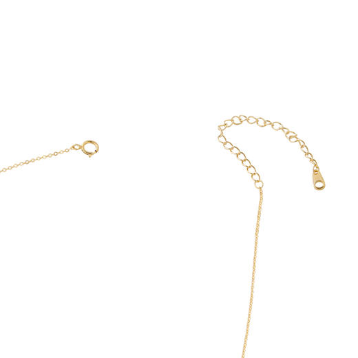 三彩2026新款仿猫眼石路路通吊坠细项链韩系极简通勤可滑动锁骨女 商品图4