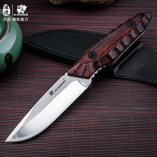 汉道【蝰蛇猎刀】高硬度直刀战术野外求生军刀防身刀随身刀具户外小刀 商品图8