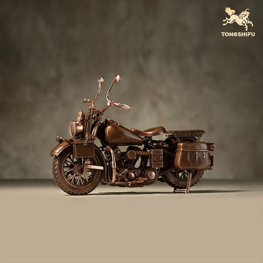 铜师傅 见微系列《不朽之旅（C款）》机车模型 创意家居紫铜摆件 商品图1