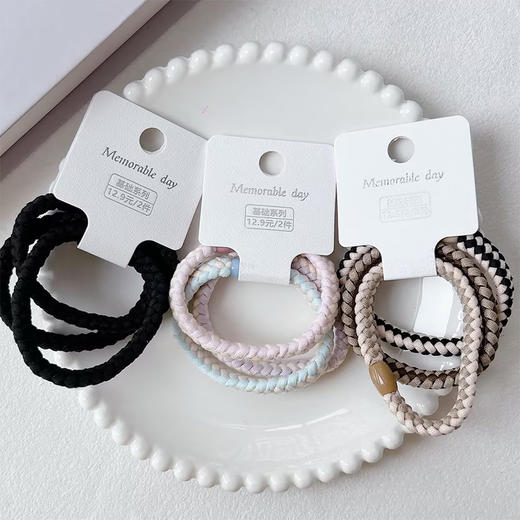 12.9元/2件基础4根双色粗股皮筋-纪念日百货门店同款169256781 商品图2