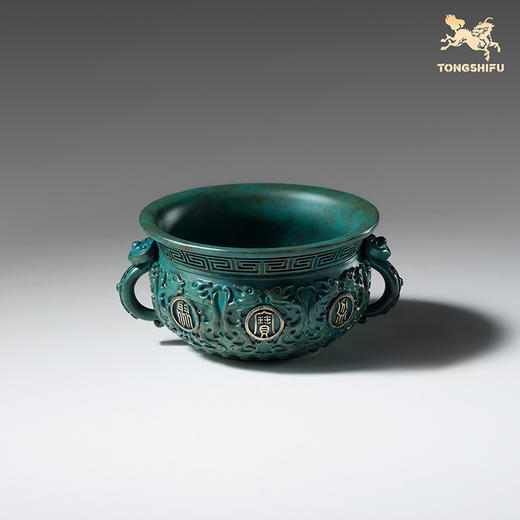 铜师傅 见微系列《聚宝盆（小号）》工位招财进宝铜摆件 家居工艺品 商品图4