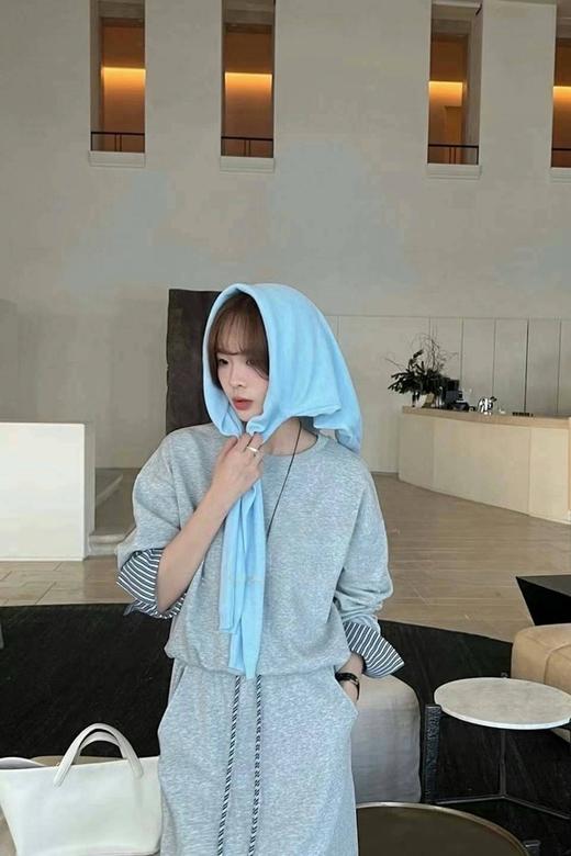 LNNNS 时尚条纹撞色休闲卫衣+半裙套装 22247 商品图4