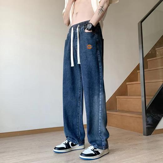 F012839夏季侧边渐变色水洗直筒阔腿拖地裤牛仔裤 商品图3