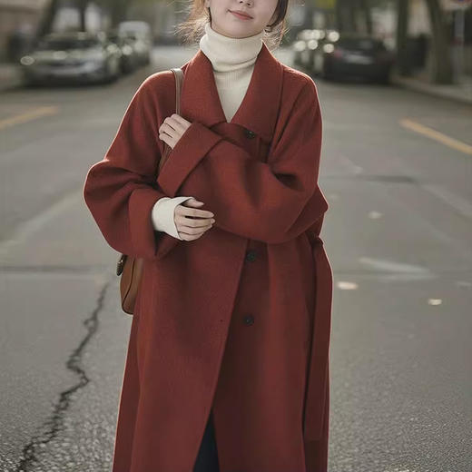 裁缝学苑AQ586双面羊毛呢子大衣纸样女装小个子高级感长款毛呢外套服装打板 商品图1