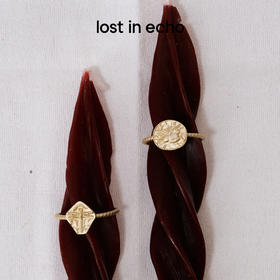 lost in echo2026春夏新款时髦蜻蜓硬币趣味立体浮雕开口戒指女