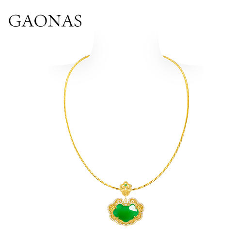 GAONAS   事事如意 中式贵气金色项链11725XG 商品图1