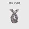 ROMI STUDIO“儒雅之间”100%真丝花卉印花手工挑边长丝巾 428D7002 商品缩略图2