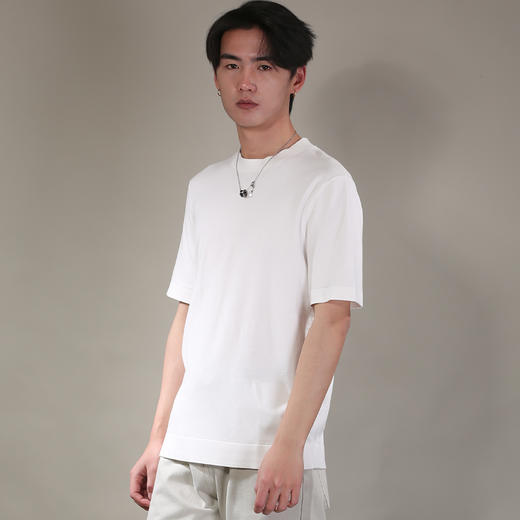 DRONKOO 2026 圆领净版短袖修身薄毛衣 商品图3