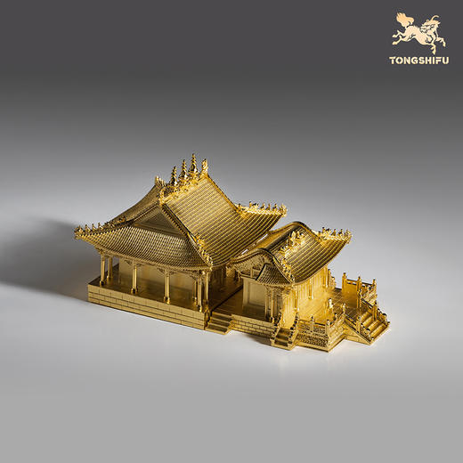 铜师傅 见微系列《五爷庙》 桌面龙王庙寺庙铜工艺品家居摆件 商品图7