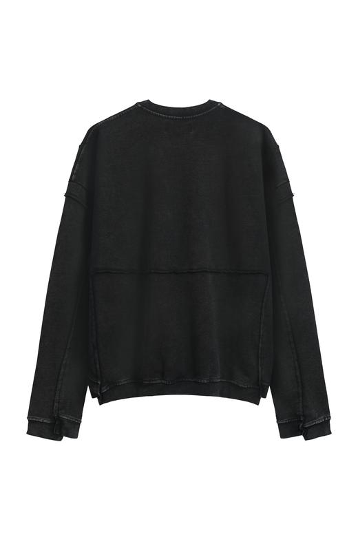 男款做旧印花卫衣夹克外套he 商品图1