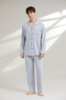 【7.5折新品体验】【秀黛】男翻领开扣长袖套装/女翻领纯色长袖套装男/女春秋家居服睡衣【有4XL】W1550005T/W1551011T【门店同款】 商品缩略图2