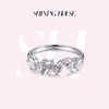 ShiningHouse[培育] 18k金钻石戒指 椭圆形水滴形1克拉钻人工真钻人造钻石K金戒指排钻戒指时尚钻石戒指悦己送礼臻选【此商品不支持7天无理由退货退款】预计3日发货 商品缩略图0
