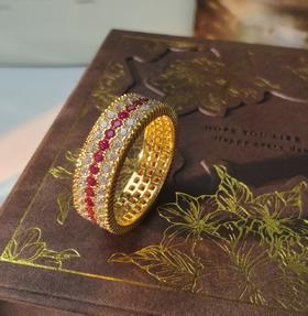 新年好运  喜上眉梢戒指   招财纳吉  福运绵绵  银镀金首饰（非质量问题  不退不换）