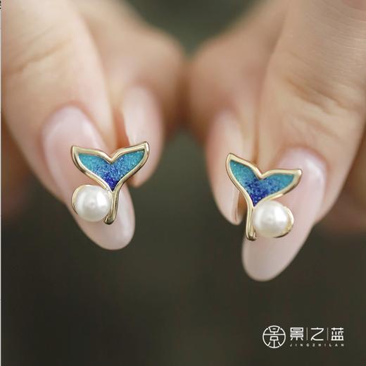 【彼达思】景之蓝 碧波吟耳饰  珐琅饰品 商品图3