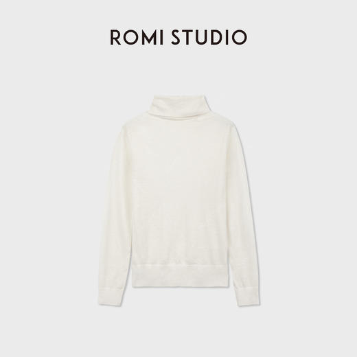 ROMI STUDIO17.5微米超细美丽诺绵羊毛高领套头毛织 RWDSS02401 商品图5