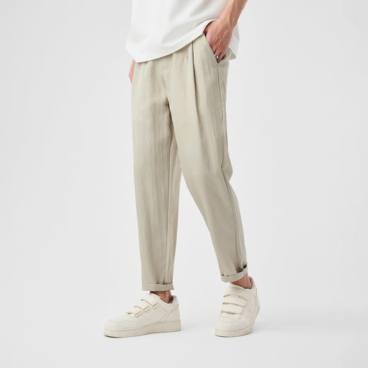 墨麦客男装天丝莱赛尔休闲裤男士2025春季新款宽松休闲直筒长裤男 商品图4