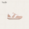 heelz设计师手工鞋履 ｜H繁花设计款真皮运动休闲鞋燕麦色3公分 商品缩略图0