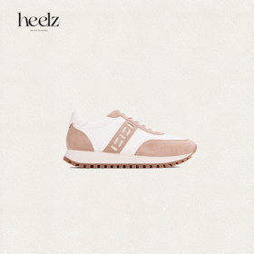 heelz设计师手工鞋履 ｜H繁花设计款真皮运动休闲鞋燕麦色3公分