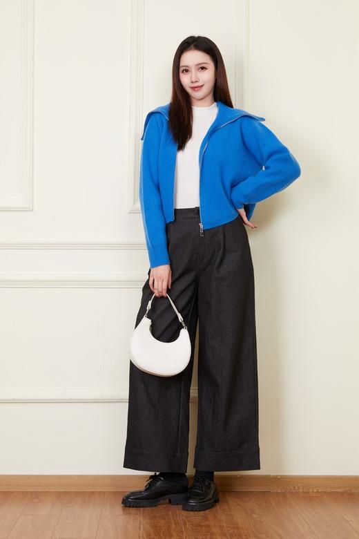 LNNNS 设计感侧开拉链百搭羊毛外套 21949 商品图3