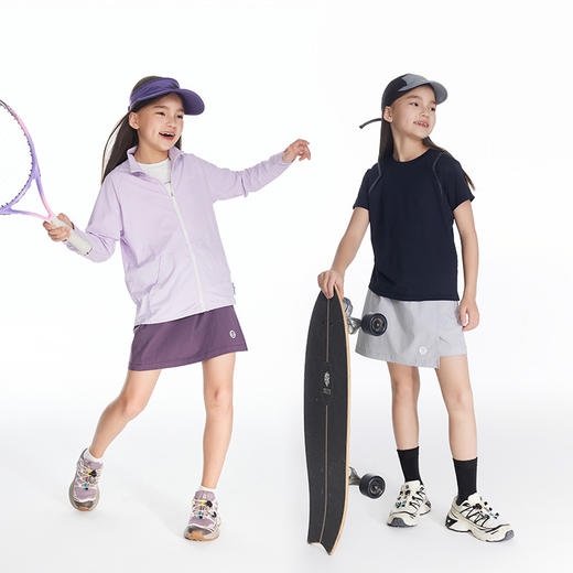 onmygame女童半身裙儿童短裙夏季薄款透气2024新款运动工装裙子 商品图4