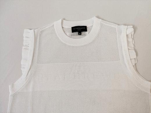 St家新款春夏女士薄款针织背心来啦！渠道高品质❗️圆领正肩，修身的剪裁！上身简洁利落！修身显瘦！！！单穿搭防晒打底衫都能极大的提升品质感！ 商品图5