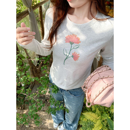 <曾小咸推荐>3.17现货秒杀 ！微信超特价！韩系设计感印花长袖 日常139.99 立减80 秒杀59.99！！ 商品图4