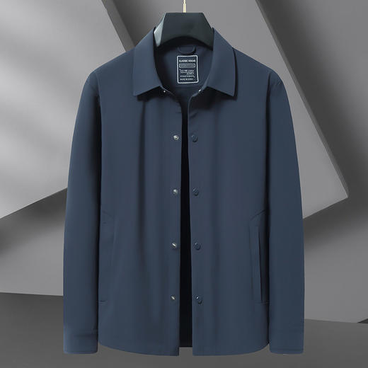 【DWN】大依优型大码男装春秋翻领夹克外套加肥加大码休闲运动上衣外套 商品图2