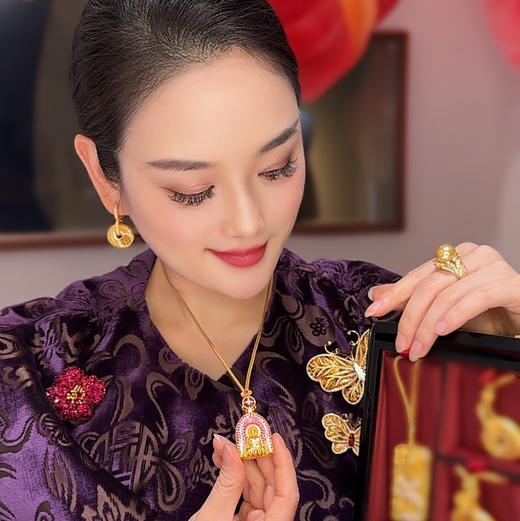 GAONAS  如如不动金色新中式佛牌项链11911XR 商品图5