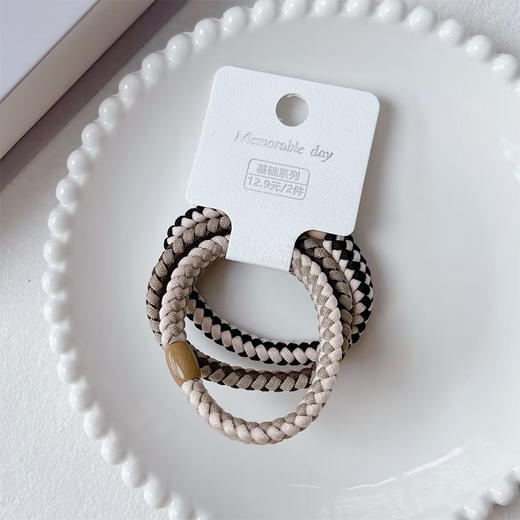 12.9元/2件基础4根双色粗股皮筋-纪念日百货门店同款169256781 商品图4