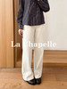 专柜实拍【纯棉高质感！】拉夏贝尔/La Chapelle简约风舒适有型两色单扣裤袢竖口袋直筒休闲牛仔长裤★ 商品缩略图2