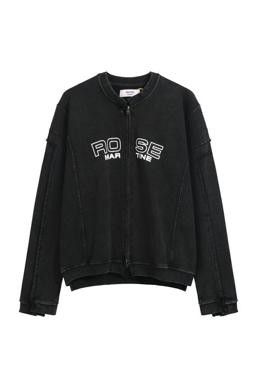 男款做旧印花卫衣夹克外套he 商品图0