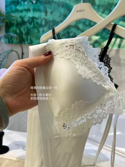 蕾丝法式～高级缎面感三角杯内衣优雅薄款大胸显小 无钢圈舒适轻盈春夏新款 商品图2