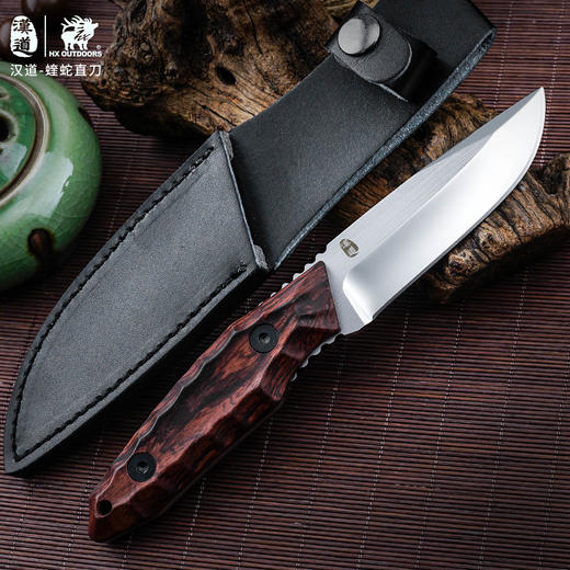 汉道【蝰蛇猎刀】高硬度直刀战术野外求生军刀防身刀随身刀具户外小刀 商品图3
