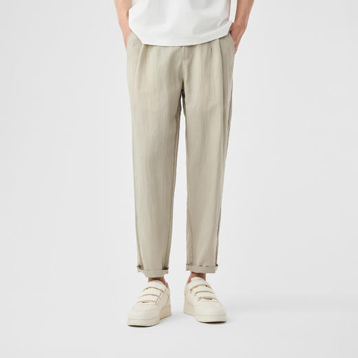 墨麦客男装天丝莱赛尔休闲裤男士2025春季新款宽松休闲直筒长裤男 商品图1