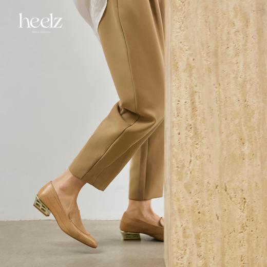 heelz设计师手工鞋履 ｜繁花跟复古鳗鱼纹羊皮乐福鞋3.6公分 商品图1