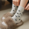 【治愈系爱心设计❗️柔软亲肤材质】灰色小爱心袜子女秋冬加厚保暖羊毛中筒袜韩系时尚安可拉红堆堆袜。jc 商品缩略图1